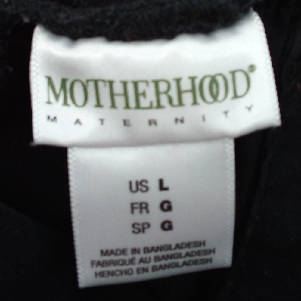 Motherhood Maternity Black on Black Shorts Summer Spring L - Picture 2 of 6